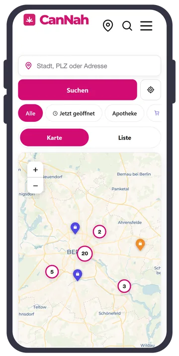 Cannabis-Apotheken in der Nähe finden mit der CanNah App